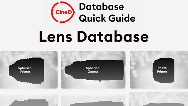CineD Lens Database Quick Guide